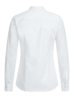 Bluse Stehkragen Weiss